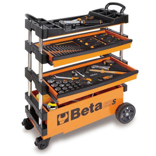 BETA Werkzeugwagen zusmmenklappbar "ORANGE" ohne Werkzeug