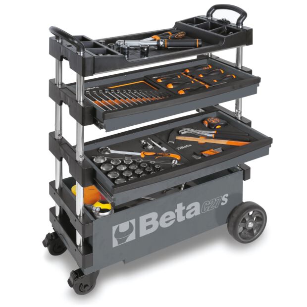 BETA Werkzeugwagen zusmmenklappbar "GRAU" ohne Werkzeug