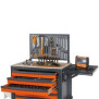 Werkzeugwagen mit 8 Schubladen und Anti-Kipp-System Orange