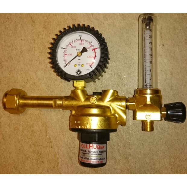 Flaschendruckminderer Formiergas mit Flowmeter 